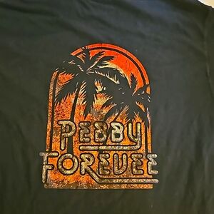 Pebby Forevee split navy Medium short sleeve t-shirt; side slit tee; relaxed fit